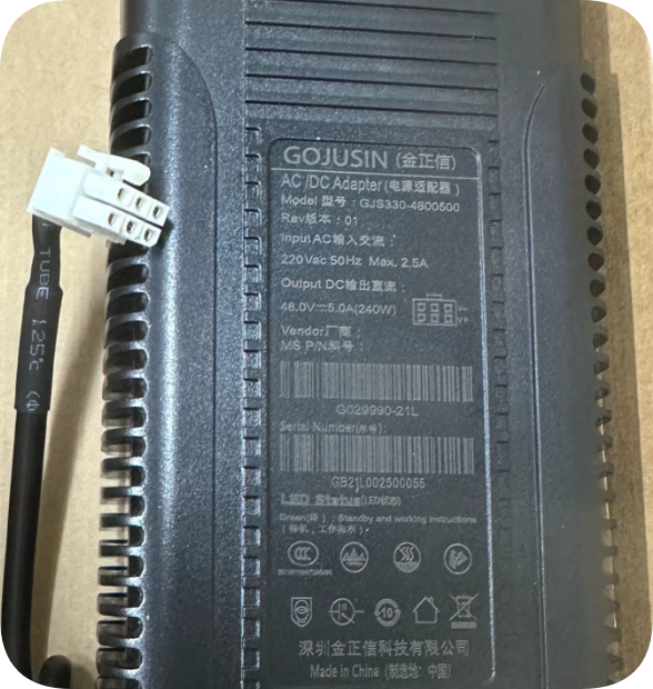 *Brand NEW*Genuine GOJUSIN 48V5A 240W Power Adapter with 6-Hole 8-Color Terminal Head Po *Brand NEW*Genuine GOJUSIN 48V5A 240W Power Adapter with 6-Hole 8-Color Terminal Head Po